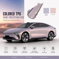 Film de protection de peinture automobile auto-cicatrisant en TPU souple, dynamique, rose changeant de couleur, en rouleau