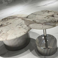Table basse nordique de salon en pierre super cristalline moderne de nouveau style pour le luxe à la maison