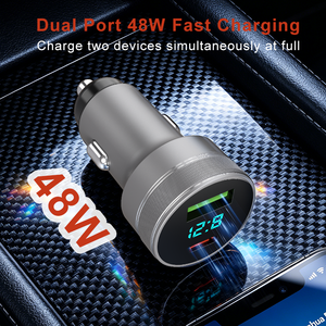SChitec Aluminum Alloy 48W <b>USB</b> Car Charger Dual ports QC18W PD48W Fast Charging Car Charge <b>Adapter</b> for Cars - Product Image 6