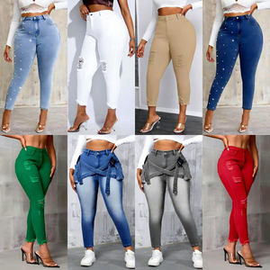 Jeans da <span class=keywords><strong>Donna</strong></span> a <span class=keywords><strong>Vita</strong></span> <span class=keywords><strong>Alta</strong></span>, Gamba Dritta, Vestibilità Ampia, Strappati, Multicolore, in Denim Elasticizzato Effetto Usurato, Stile Y2K Streetwear - Product Image 5