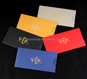 Caja de papel con funda de revestimiento UV para tarjetas de crédito de negocios cupón VIP regalo lámina de oro de lujo personalizado - Product Image 5
