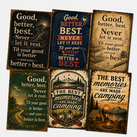 Plaques en métal vintage avec citations inspirantes, art mural rustique, affiches métalliques rétro, plaques avec dictons inspirants, affiches métalliques à l'ancienne