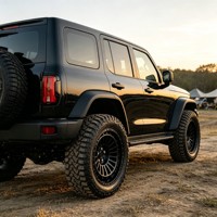 Rines Monobloque Forjados de Aleación T61, Estilo Beadlock Negro, Multiventana, para Camionetas Todoterreno, SUV 4x4, Vehículos de Calle