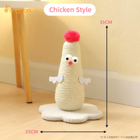Kinghon Wood Poteau à gratter pour chat écologique, design poulet mignon, durable, jouet pour chaton, mobilier pour chat d'intérieur