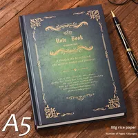Cahier A5 de Style Européen Design Artistique Rétro Exquis Cahier en Cuir Populaire Créatif Papeterie