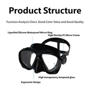 <span class=keywords><strong>Masque</strong></span> de plongée professionnel pliable, étanche, haute définition, double lentille, pour adultes, avec protection nasale intégrée, <span class=keywords><strong>masque</strong></span> de natation - Product Image 3