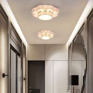 Iluminación de celo Forma de flor moderna Cristal LED Luces de techo Pasillo Lámparas de techo decorativas - Product Image 3