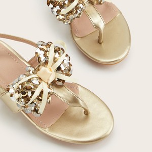 <strong>Girls</strong> Crystal Flower Bow High Heel Sandals Kids Summer <strong>Slippers</strong> With Adjustable Buckle Strap for Party Wedding Events - Product Image 3