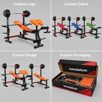 Banc de musculation réglable en gros pour usine avec support pour barre d'haltères pour salle de sport commerciale et entraînement à domicile