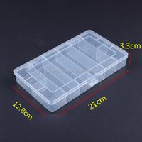 Boîte de rangement en plastique transparent en gros Organisateur en PP transparent avec séparateurs pour leurres de pêche et bijoux