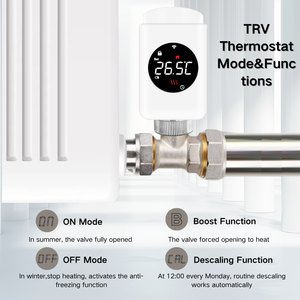 Nouveau régulateur de température <span class=keywords><strong>sans</strong></span> <span class=keywords><strong>fil</strong></span> avec Tuya Smart Life APP Control <span class=keywords><strong>Radiateur</strong></span> Valve Thermostat avec Zigbee Wifi Thermostat - Product Image 2