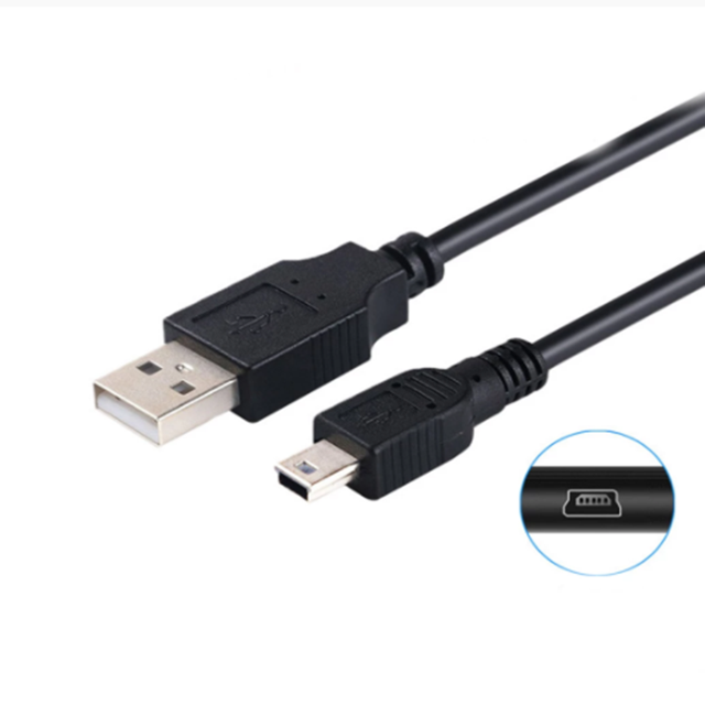 Free Sample 1m & 2m PVC USB Mini B 5pin Charging & Data Transfer Cable for MP3 MP4 Digital Cameras