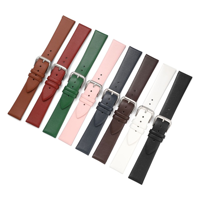 Eraysun OEM Super Thin Genuine Leather Adjustable Watch Band for Smartwatch 8-24mm Sizes