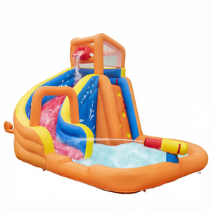 Tobogán Acuático Inflable, Castillo Hinchable, Piscina Infantil, Diversión Portátil para Interiores y Exteriores para el Hogar - Product Image 1