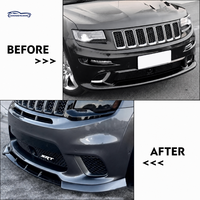 Kit de modification sport en trois parties pour lèvre de pare-chocs avant ABS pour Jeep Grand Cherokee SRT 2014 à 2021