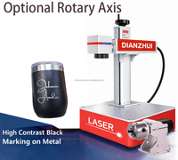 Machine de marquage et de découpe au laser à fibre haute précision 20W 30W 50W 100W avec tête Raycus et contrôle EZCAD pour le métal