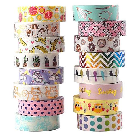 Custom Printed DIY Colorful Washi Paper Tape Decorative Masking Tape with Water Activated Pressure Sensitive Adhesive