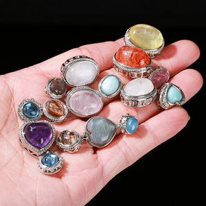 JD taşlar <span class=keywords><strong>Vintage</strong></span> kolye Charm el yapımı malzemeleri DIY aksesuarları için Metal alaşım boncuk kapaklar Rondelle boncuk takı yapımı - Product Image 6