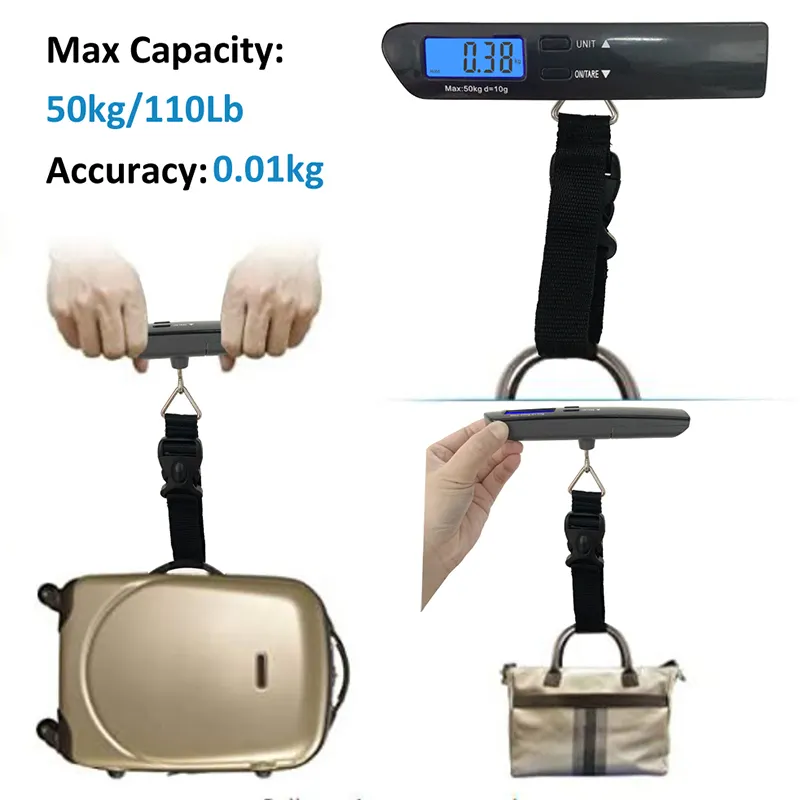 Travel Luggage Scale 50kg Electronic Digital Pocket Scale Portable Weighing Scale