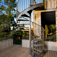 Rampe d'escalier en acier inoxydable avec verre trempé, système de balustrade moderne intérieur/extérieur, main courante d'escalier droite sur mesure