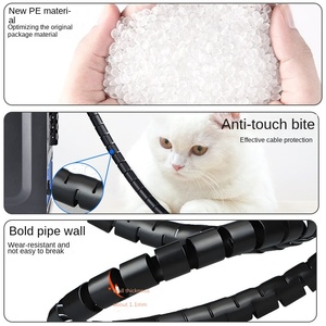 Protecteur de cordon Spiral Wire Wrap Cord Computer Organisateur de fil électrique Gestion des câbles Spiral Cable Wrap Cable Sleeve - Product Image 3