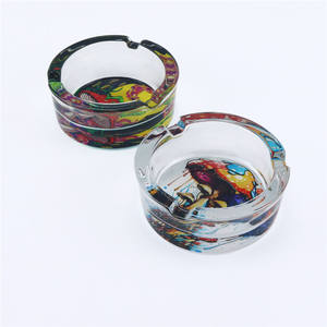 Cenicero de Vidrio Fácil de Limpiar, Accesorios para Fumadores de Tabaco - Product Image 1