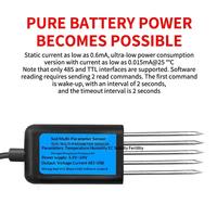 Capteur multi-paramètres du sol : humidité, température, conductivité électrique (EC), pH, NPK, 4-20mA, 0-5V, RS485, Modbus, haute précision, agriculture