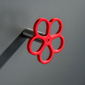 HONGDEC - Portarrollos <span class=keywords><strong>de</strong></span> Papel Higiénico con Diseño <span class=keywords><strong>de</strong></span> Flor Roja, Bonito y Único, para Montar en la Pared, para Baños Modernos - Product Image 5