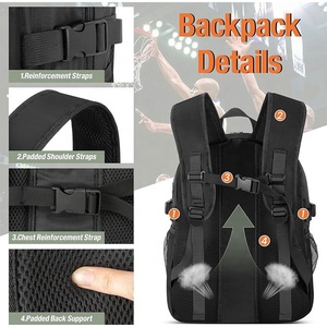 Mochila Deportiva Casual de Nailon Impermeable con Logotipo Personalizado, Mochilas de Viaje para Gimnasio, Mochilas de Fútbol para Equipos Juveniles - Product Image 4