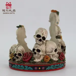 Modelos de resina estátua decoração para casa esqueletos jardim Halloween artesanato em resina