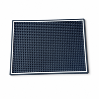 Tapis anti-dérapant noir carré pour bar, prêt à être expédié, pour bars et restaurants