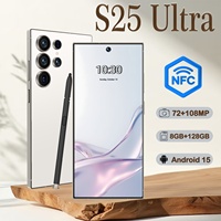 Teléfono Inteligente 5G NFC con Android 12, Snapdragon 8 Gen4 de 10 Núcleos, Pantalla HD de 6.9 Pulgadas, 8GB de RAM, 128GB de ROM, S25 Ultra, Doble SIM, Doble Modo de Espera