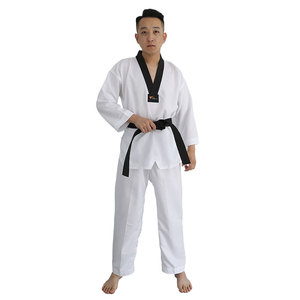 Uniforme de Taekwondo Wtf unisex de secado rápido con cuello en V, traje de entrenamiento para adultos y niños, ropa de artes marciales - Product Image 4