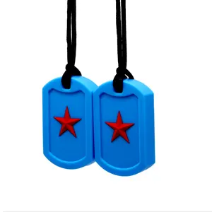 Cadena de chupete de Metal masticable para bebé, no tóxico, chupete de cuentas de silicona - Product Image 6