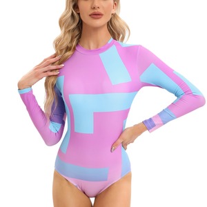 Großhandel <span class=keywords><strong>Borkini</strong></span> Muslimischer Langarm-Badeanzug für Damen Einfarbiger Badeanzug 4-teilige Islamische Bescheidene Badebekleidung für Frauen - Product Image 5