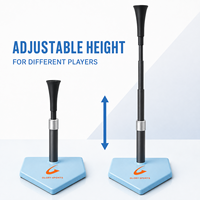 Support de frappe pour entraînement de baseball avec base de repère stable pour l'école et les entraînements d'équipe