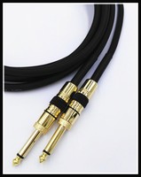 Câble de guitare OEM ODM bleu foncé 1/4 pouce, angle de 90 degrés vers TS mono droit, gaine noire, marque privée, commande en gros