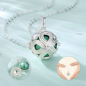 Merryshine Collana con Ciondolo Bola dell'Armonia Placcata Argento di Alta Qualità, Chime per Gravidanza e Nascita, Chiamabimbi - Product Image 4