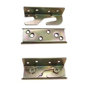 Support d'angle de lit Yoyow en acier laminé à froid 85x30x24x1.8mm, connecteur de meuble galvanisé, kit de quincaillerie - Product Image 2