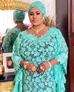 <span class=keywords><strong>Robe</strong></span> longue traditionnelle africaine pour femmes, à manches longues, en dentelle, pour mariage et fête, tenue Abaya musulmane, robes africaines - Product Image 5