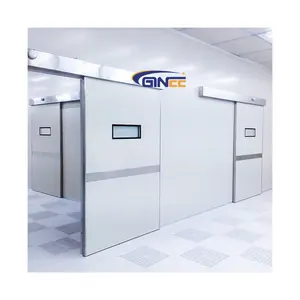 Ginee Medical Cleanroom Use GMP Modular Clean Room Door Use In Purification For Hospital Theater Sliding Door