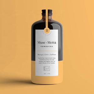 Vente en gros de bouteilles en verre personnalisées pour kombucha, fabrication de kombucha, vente de bouteilles en verre bon marché pour les boissons au kombucha - Product Image 3