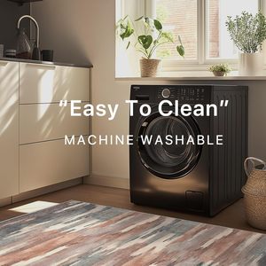 Tapis d'intérieur abstraits modernes lavables 8x10 antidérapants doux pour salon grande taille chambre à coucher décoration intérieure brun <span class=keywords><strong>ocre</strong></span> - Product Image 4