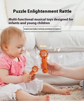 Giocattolo Musicale Portatile a Forma di Tre Pecore in ABS, Puzzle Educativo con Campanelli per la Curiosità e il Desiderio Esplorativo dei Bambini