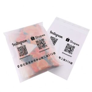 Sac d'emballage en plastique CPE biodégradable avec adhésif givré, logo personnalisé imprimé, sac d'emballage en plastique CPE pour vêtements, usine - Product Image 2