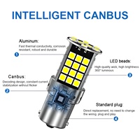 Bombilla LED Canbus 57SMD para Maletero de Coche, 1156 7440, Plug and Play, Lámpara de Señalización de Cúpula 3030, Decodificador de Matrícula, Lámpara de Lectura