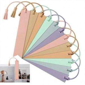 Colorful PU <b>Bookmarks</b> Tassel Pendant Read the Written Labels Office Gifts Enterprise Customized LOGO Wholesale - Product Image 2