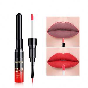 2 In1 Gloss + Liner Matte Anti-stick Cup Liquid Lipstick Waterproof Long Lasting Lipgloss Lip Makeup - Product Image 3