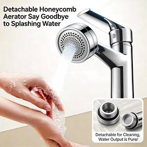 Zinklegierung Badezimmer-Waschtischarmatur, Einloch-Einhandmischer für Warm- und Kaltwasser, für Waschbecken - Product Image 4