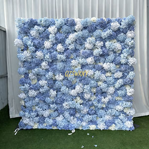 Mur floral artificiel haut de gamme 8ft x 8ft, design 3D pour mariage, fête, événement, décoration de photomaton - Product Image 1